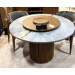Kép 12/14 - Shelby tölgyfa-márvány kerek étkezőasztal - lavintagehome.hu