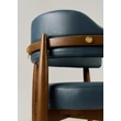 Kép 25/68 - Empero tölgyfa kárpitozott karfás étkezőszék - BŐR kárpit - lavintagehome.hu