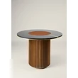 Kép 1/14 - Shelby tölgyfa-márvány kerek étkezőasztal - lavintagehome.hu