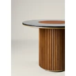 Kép 4/14 - Shelby tölgyfa-márvány kerek étkezőasztal - lavintagehome.hu