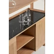 Kép 2/7 - Steekla tölgyfa polcos szekrény márványlappal - lavintagehome.hu