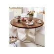 Kép 1/18 - Jersey kerek tölgyfa étkezőasztal fehér lábbal - lavintagehome.hu