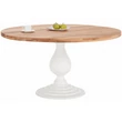 Kép 6/18 - Jersey kerek tölgyfa étkezőasztal fehér lábbal - lavintagehome.hu