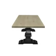 Kép 6/31 - Nirvana tölgyfa étkezőasztal 140cm fehér fenyőlábbal - lavintagehome.hu