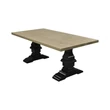 Kép 5/31 - Nirvana tölgyfa étkezőasztal 140cm fehér fenyőlábbal - lavintagehome.hu
