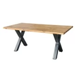 Kép 5/7 - Sasa tölgyfa étkezőasztal X lábbal - lavintagehome.hu