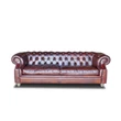 Kép 3/5 - Chesterfield bőr kanapé párnával tölgyfa lábbal 240cm-lavintagehome.hu