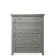 Kép 6/9 - Karisma prémium 5 fiókos magas komód Vintage szürke - lavintagehome.hu