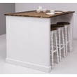 Kép 6/9 - Rusztikus fenyő konyhasziget 3 bárszékkel, barna-fehér-lavintagehome.hu