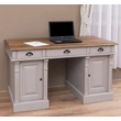 Kép 13/16 - Fenyőfa íróasztal 3 fiókos, 2 ajtós TOPOAK - lavintagehome.hu