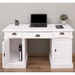 Kép 2/16 - Fenyőfa íróasztal 3 fiókos, 2 ajtós - lavintagehome.hu