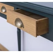 Kép 10/18 - Fenyőfa konzolasztal 3 fiókos, esztergált lábakkal - lavintagehome.hu