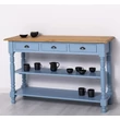 Kép 5/8 - Fenyő konzolasztal 3fiók, 2polc, esztergált lábbal - lavintagehome.hu