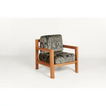 IAMDC tölgyfa kárpitozott lounge fotel - lavintagehome.hu