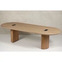 Quantum tölgy irodai asztal beépített konnektorokkal- lavintagehome.hu