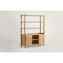 Steekla tölgyfa polcos szekrény - lavintagehome.hu