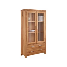 Simba tölgyfa üveges vitrin 103X43X188cm - lavintagehome.hu