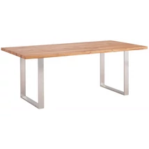 Sasa tölgyfa étkezőasztal rozsdamentes acéllábbal - lavintagehome.hu