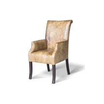 Jenny bőr kárpitozott tölgyfa karosszék -lavintagehome.hu