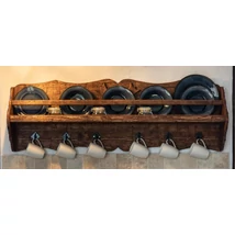 Rusztikus fenyőfa fali téka - lavintagehome.hu