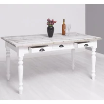 Fenyőfa étkezőasztal 3 fiókos - lavintagehome.hu