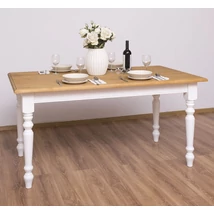 Fenyőfa étkezőasztal esztergált lábakkal  - lavintagehome.hu