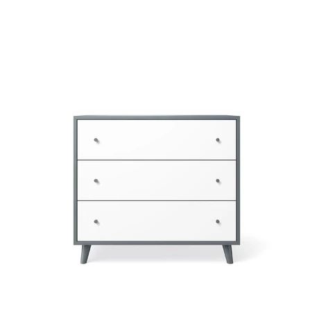 New York klasszikus 3 fiókos komód - Fehér és szürke