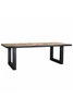 Excelsior tölgyfa étkezőasztal U alakú fémlábakkal - lavintagehome.hu