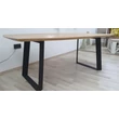 Kép 2/18 - Stratton tölgyfa asztal fémlábbal 200X100cm - lavintagehome.hu