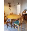 Kép 5/5 - Rusztikus fenyőfa nyitható étkezőasztal Vásárlótól - lavintagehome.hu