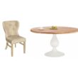 Kép 1/16 - Jersey kerek tölgyfa asztal fehér lábbal 6 db Genesis székkel - lavintagehome.hu