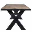 Kép 4/5 - Excelsior tölgyfa étkezőasztal X alakú fémlábakkal - lavintagehome.hu