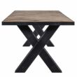 Kép 4/5 - Excelsior tölgyfa étkezőasztal X alakú fémlábakkal - lavintagehome.hu