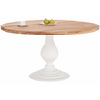 Kép 9/10 - Jersey kerek tölgyfa étkezőasztal fehér lábbal 120 cm raktárról - lavintagehome.hu