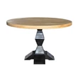 Kép 9/10 - Jersey kerek tölgyfa étkezőasztal fekete lábbal - lavintagehome.hu