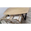 Kép 8/11 - Stratton tölgyfa asztal fémlábbal 200X100cm - lavintagehome.hu