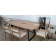 Kép 5/11 - Stratton tölgyfa asztal fémlábbal 200X100cm - lavintagehome.hu