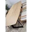 Kép 1/11 - Stratton tölgyfa asztal fémlábbal 200X100cm - lavintagehome.hu