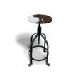 Kép 1/3 - Piano kovácsoltvas bárszék tehénbőrrel kárpitozva - lavintagehome.hu