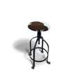 Kép 2/3 - Piano kovácsoltvas bárszék tehénbőrrel kárpitozva - lavintagehome.hu