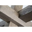 Kép 3/7 - Rio üveglapos tölgyfa kerek étkezőasztal 140 cm - lavintagehome.hu
