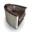 Kép 2/3 - Aero-Konstanz aluminum bőrfotel - lavintagehome.hu