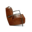 Kép 3/7 - Como bőrfotel acél lábbal - lavintagehome.hu