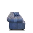 Kép 2/9 - Chesterfield bőr kanapé tölgyfa lábbal 2 személyes - lavintagehome.hu