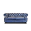 Kép 3/9 - Chesterfield bőr kanapé tölgyfa lábbal 2 személyes - lavintagehome.hu