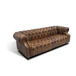 Kép 4/4 - Chesterfield bőr kanapé tölgyfa lábbal 240 cm - lavintagehome.hu