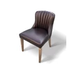 Kép 1/5 - David bükkfa bőr kárpitozott étkezőszék - lavintagehome.hu