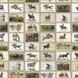 Kép 2/4 - English Equestrian Stamps lovas design tapéta - lavintagehome.hu