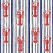 Kép 1/2 - Mediterranean Lobster design tapéta fehér - lavintagehome.hu