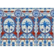 Kép 1/2 - The Villa Mural Red design tapéta mintás - lavintagehome.hu